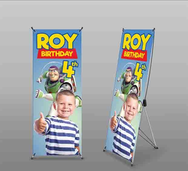 Standing Banner Karakter Ulang Tahun Anak - Image 1