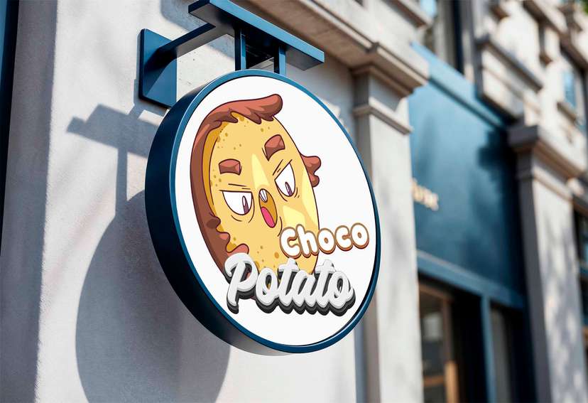 Neon Box Kentang Cokelat Unik - Image 1