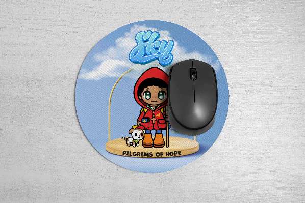 Mousepad Bulat Sky Luce And Friends - Image 1