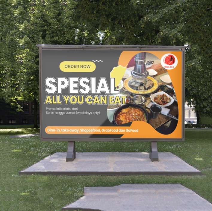 Baliho korean BBQ – Promo Spesial All You Can Eat Weekdays - Image 1