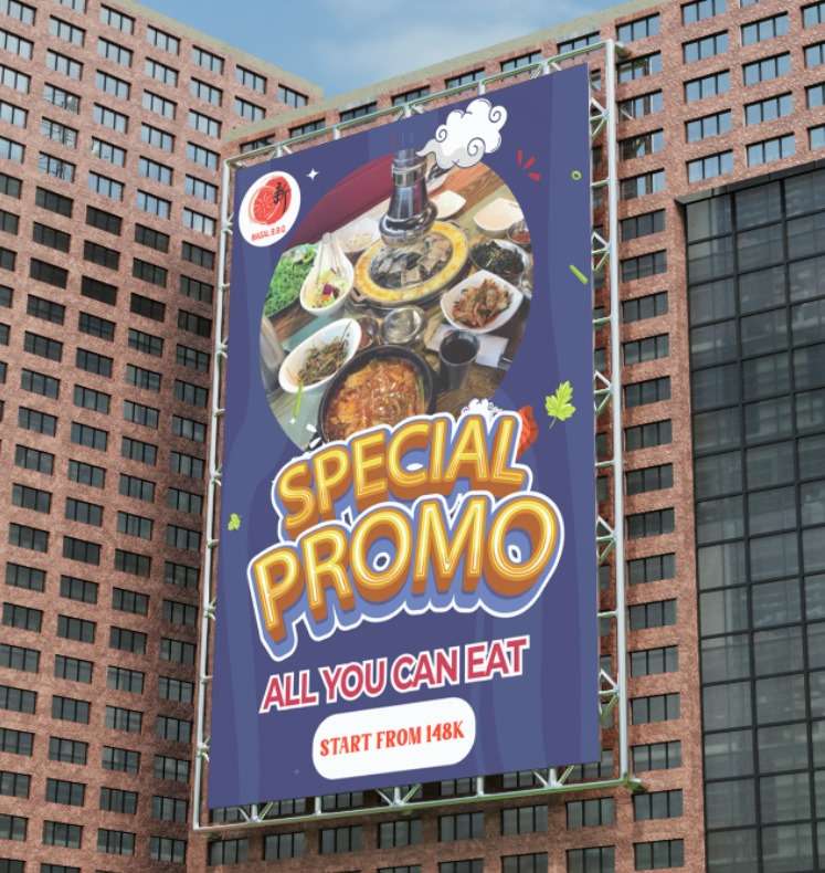 Baliho Vertikal Magal BBQ – Promo All You Can Eat - Image 1