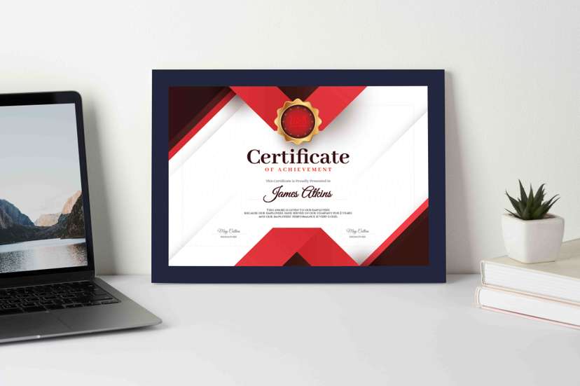 Sertifikat Eksklusif Merah Emas - Image 1