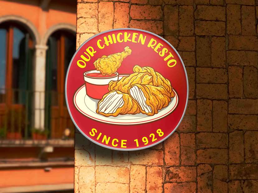 Desain Neon Box Fried Chicken - Image 1