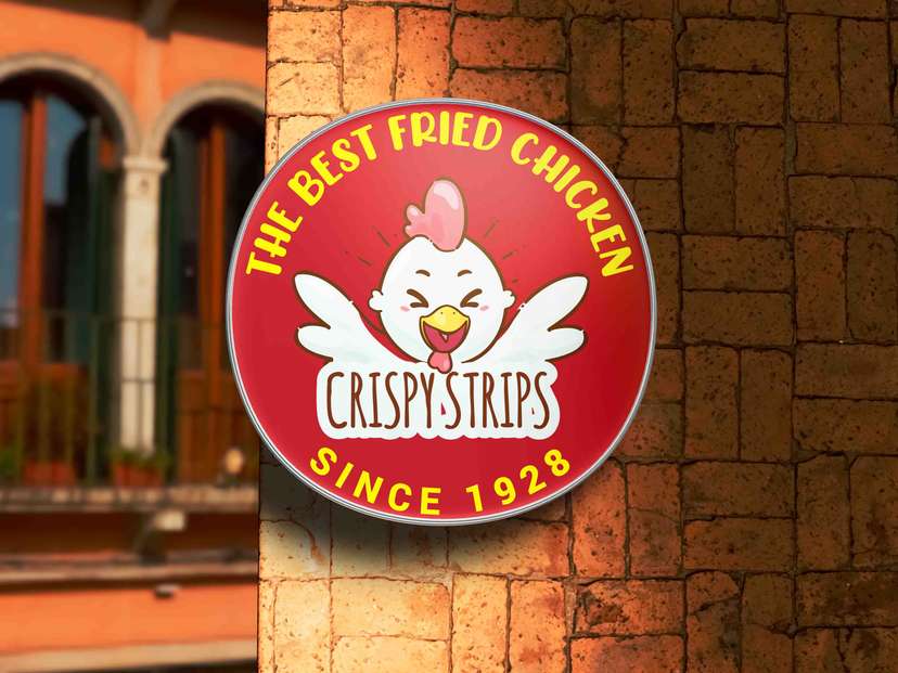 Desain Neon Box Ayam Kartun - Image 1