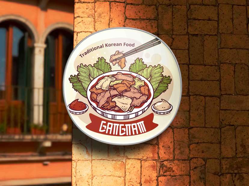 Desain Neon Box Makanan Korea - Image 1