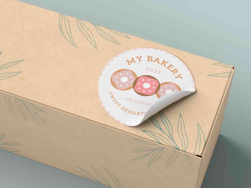 Stiker Desain Manis untuk Kemasan Roti dan Kue - Image 1