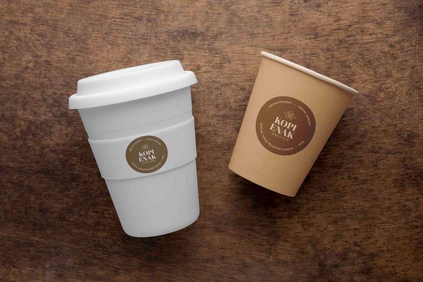 Stiker Kopi Elegan Minimalis - Image 1