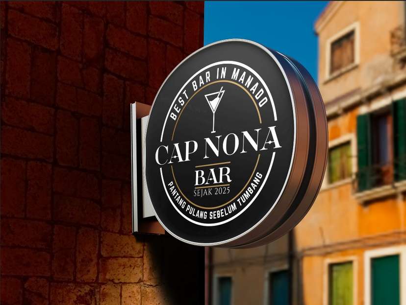 Sign Box CAP NONA BAR Best Bar in Manado - Image 1