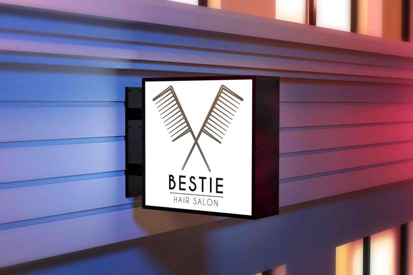 Neon Box Kotak Bestie Hair Salon - Image 1