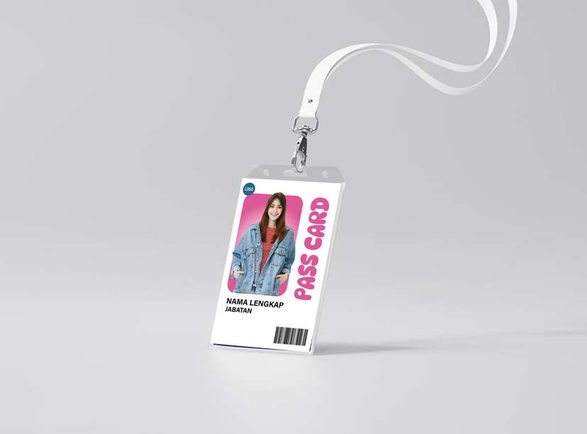 ID Card Putih Orange Bersih Modern Company - Image 1