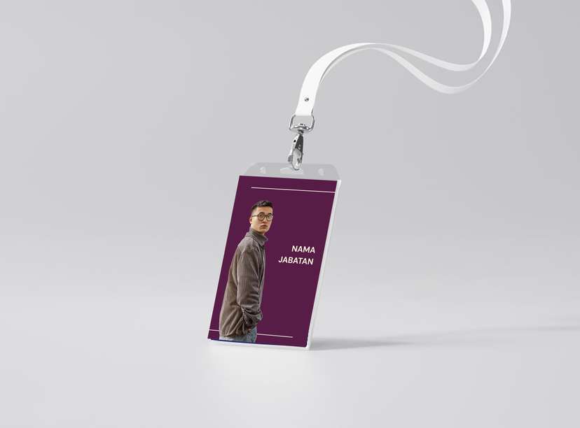 ID Card Ungu Tua Premium Minimalist - Image 1