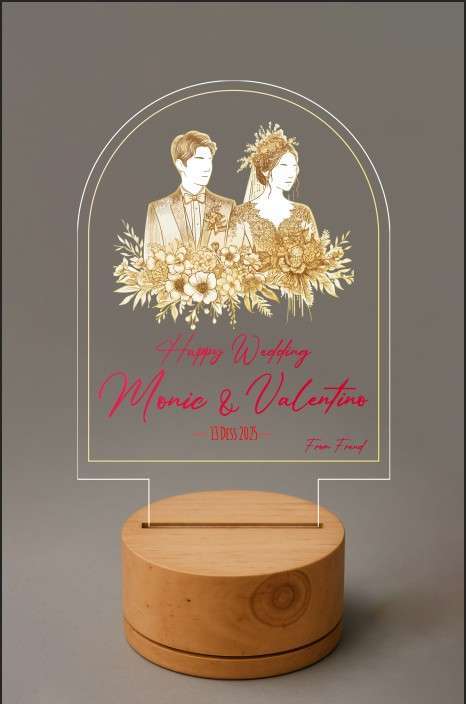 Dream LED Wedding Floral Gold Couple Elegant - Image 1
