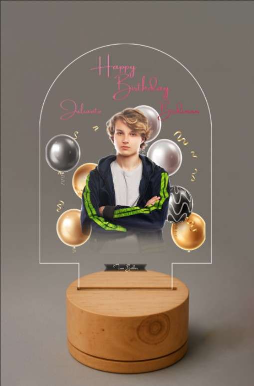 Dream LED Birthday Teen Boy Modern Balloon - Image 1