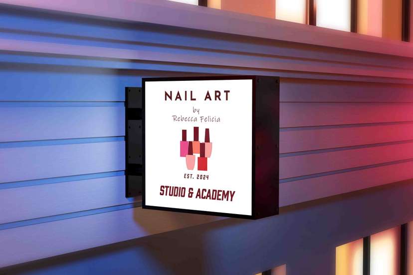 Neon Box Signage Studio Nail Art - Image 1