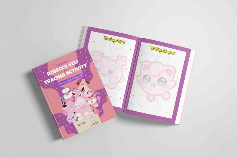 Tracing Activity Book Tema Pokemon Pink - Image 1