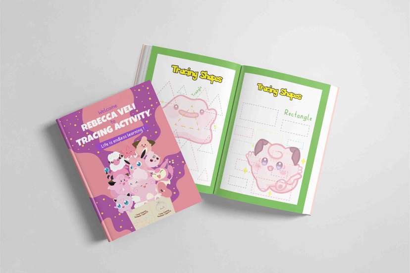 Tracing Activity Book Tema Pokemon Pink - Image 2