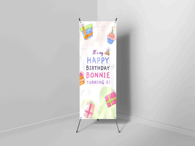X Banner Warna Hijau Cupcake - Image 1