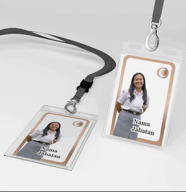 ID Card Formal Putih Cokelat emas Elegan - Image 1