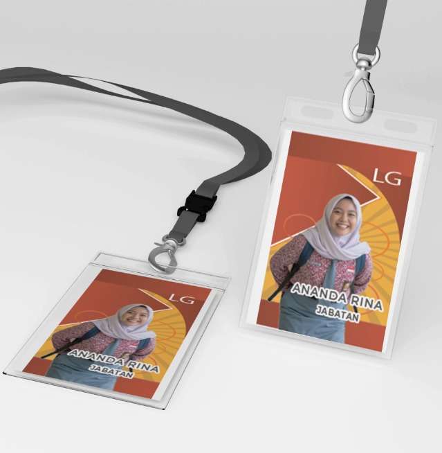 ID Card Kombinasi Oranye-Kuning dengan Blok Warna - Image 1