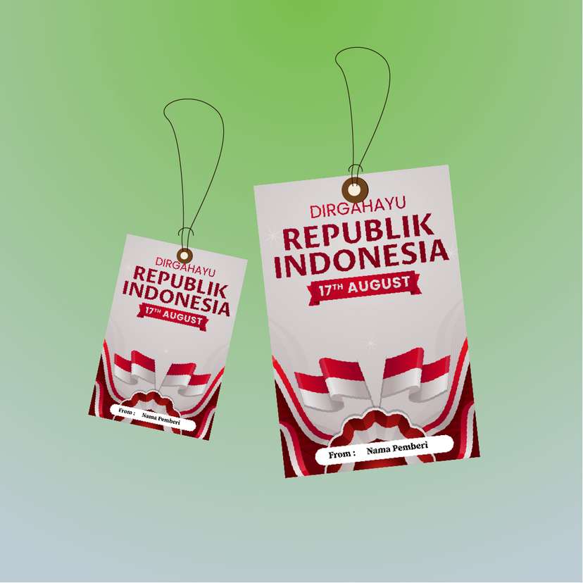 Hangtag Merah Putih Elegan Dirgahayu RI 17 Agustus - Image 1