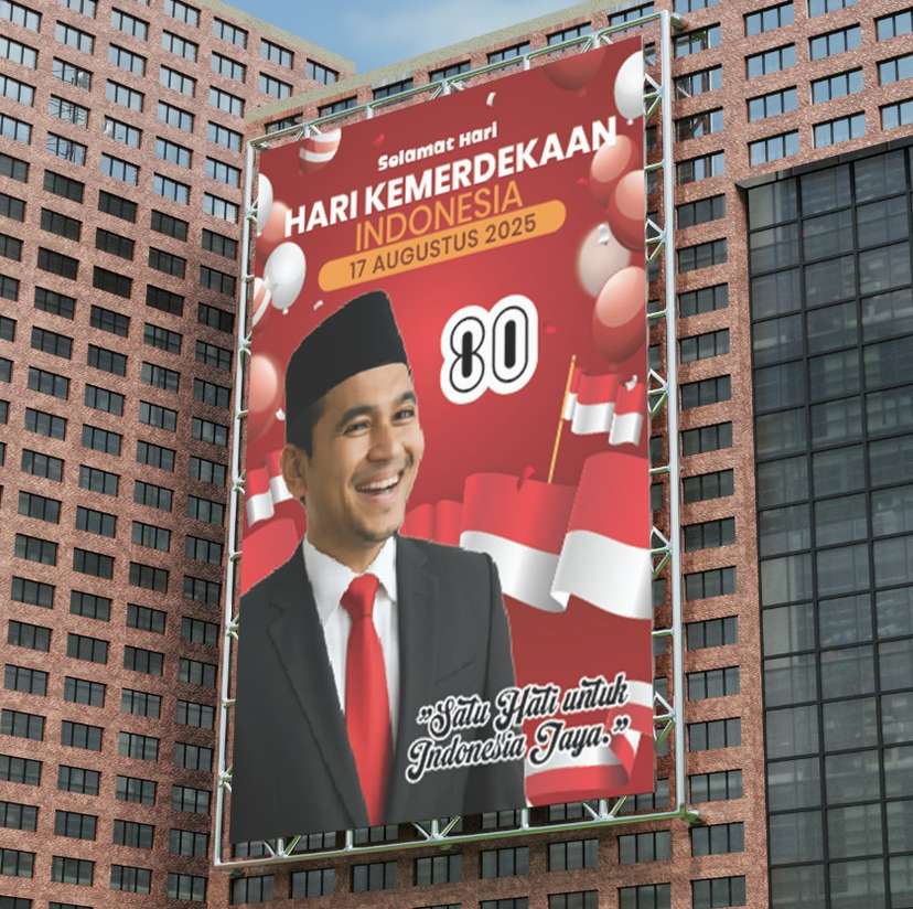 highlight warna merah-putih, dekorasi balon dan bendera - Image 1