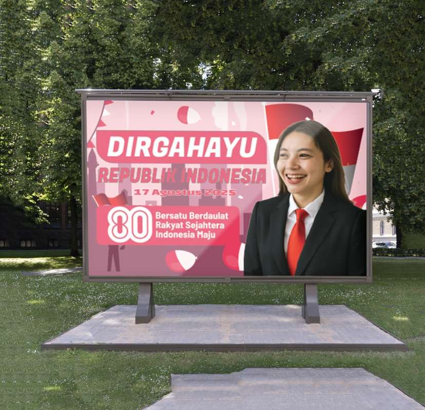 baliho dirgahayu kemerdekaan ceria - Image 1