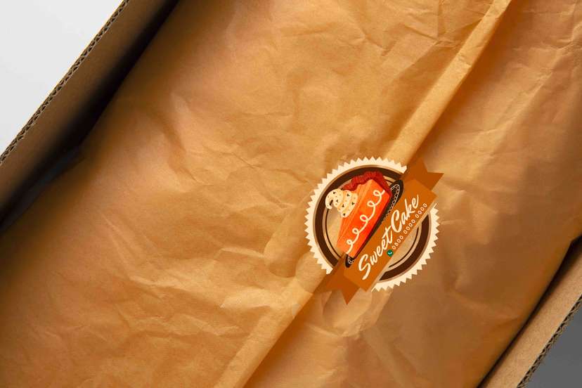 Sticker Sweet Cake Warna Orange - Image 1