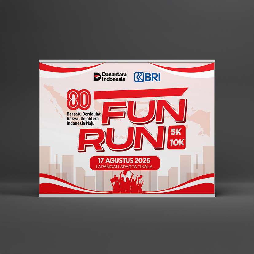 Backdrop Banner Fun Run Kemerdekaan Perusahaan - Image 1