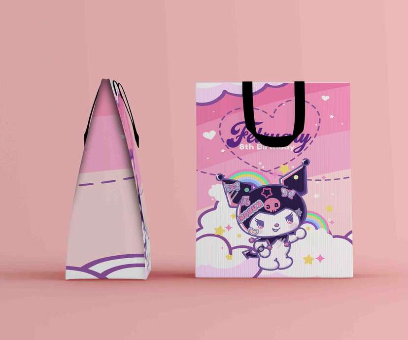 Paper Bag Ulang Tahun Tema Kuromi Pelangi - Image 1