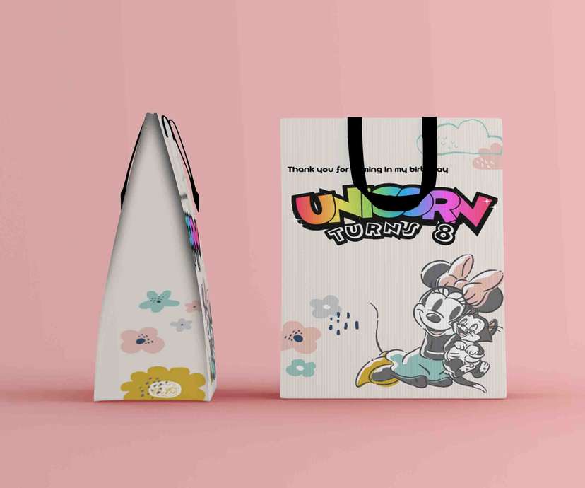 Paper Bag Ulang Tahun Tema Minnie Mouse Pelangi - Image 1
