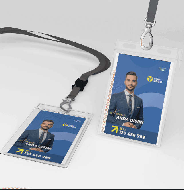 id card biru curve kuat profesional - Image 1