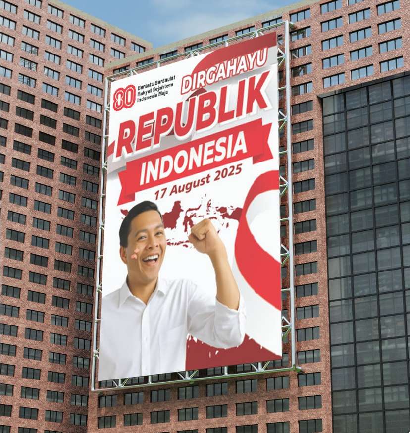 Baliho Semangat HUT RI ke-80 yang Meriah dan Inspiratif - Image 1