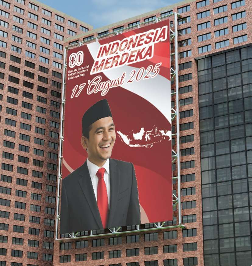 Baliho Indonesia Merdeka dengan Nuansa Nasionalis - Image 1