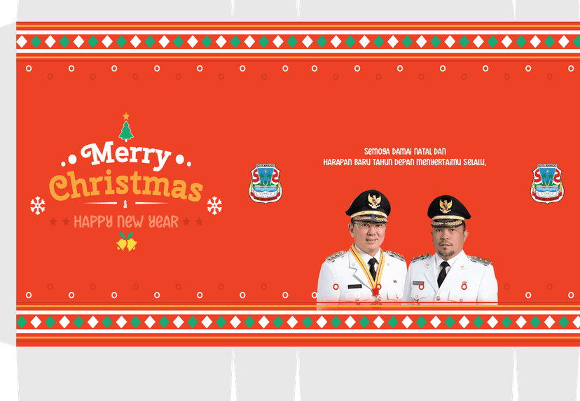 Paper bag Merry Christmas and Happy New Year Nuansa Merah beserta Foto - Image 1