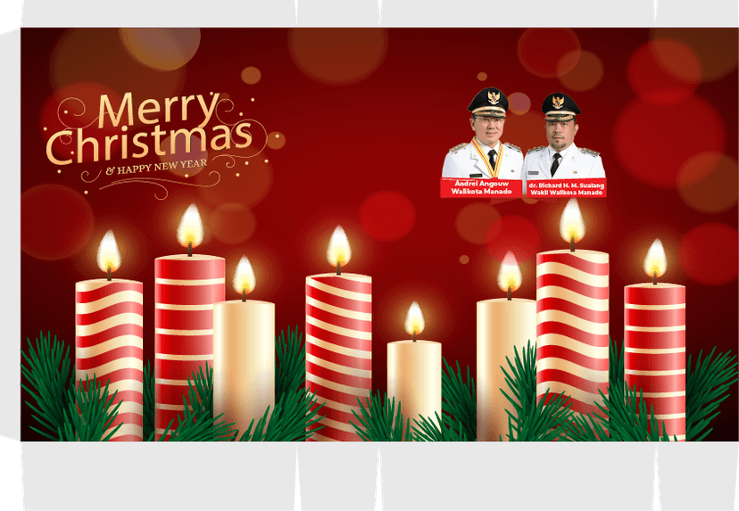 Paper Bag Natal dan Tahun Baru Lilin dengan Foto - Image 1