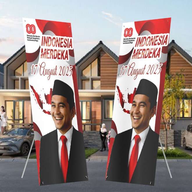 X Banner Patriotic Style Merah Putih Berwibawa - Image 1