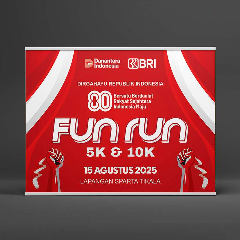 Backdrop Event Running Kemerdekaan 17 Agustus Merah Putih - Image 1