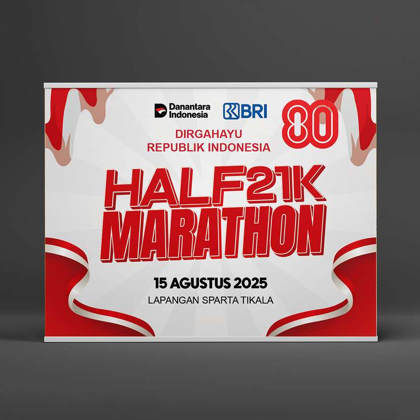 Backdrop Event Running Kemerdekaan 17 Agustus Half Marathon - Image 1