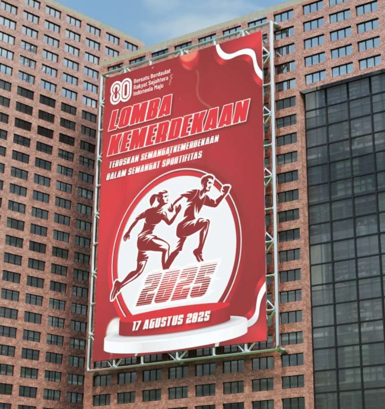 Baliho Lomba Lari Kemerdekaan 80 Tahun Indonesia - Image 1