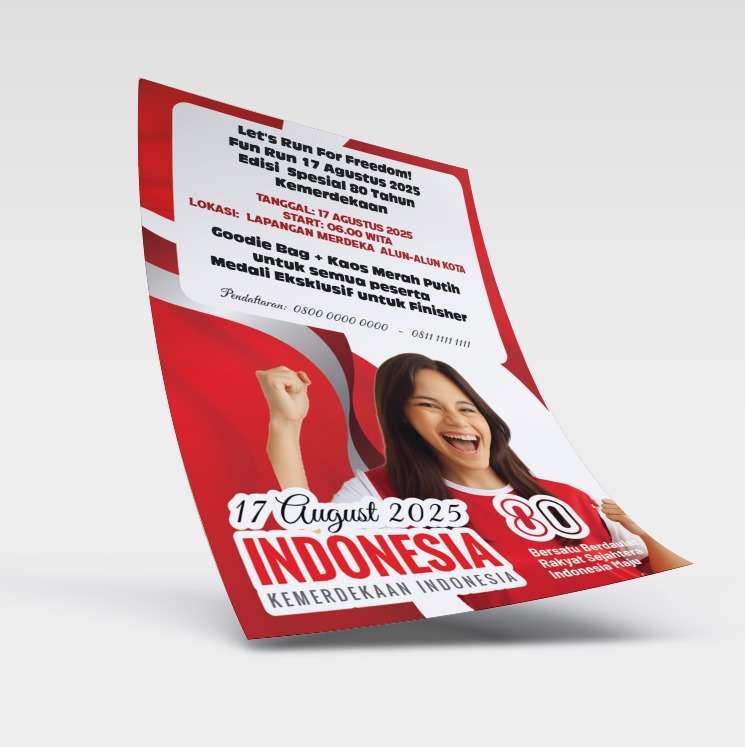 Flyer HUT RI 80 Tahun – Kobarkan Semangat Merdeka - Image 1