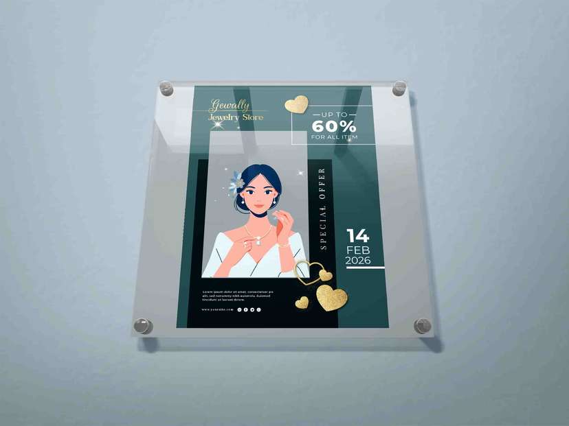 Wall Poster Jewelry Store Dekoratif - Image 1