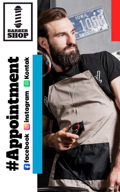 Mini Standing Banner Barber Shop Lengkap dengan Foto - Image 1