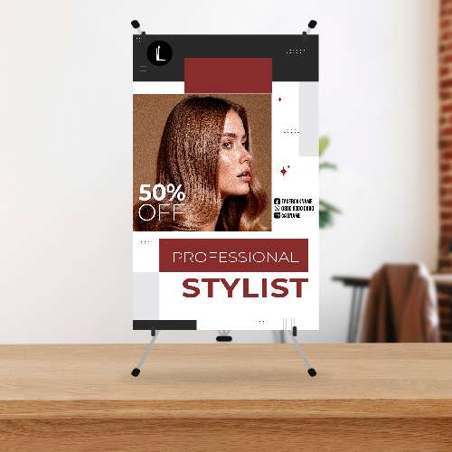 MIni Standing Banner Salon Profesional - Image 1