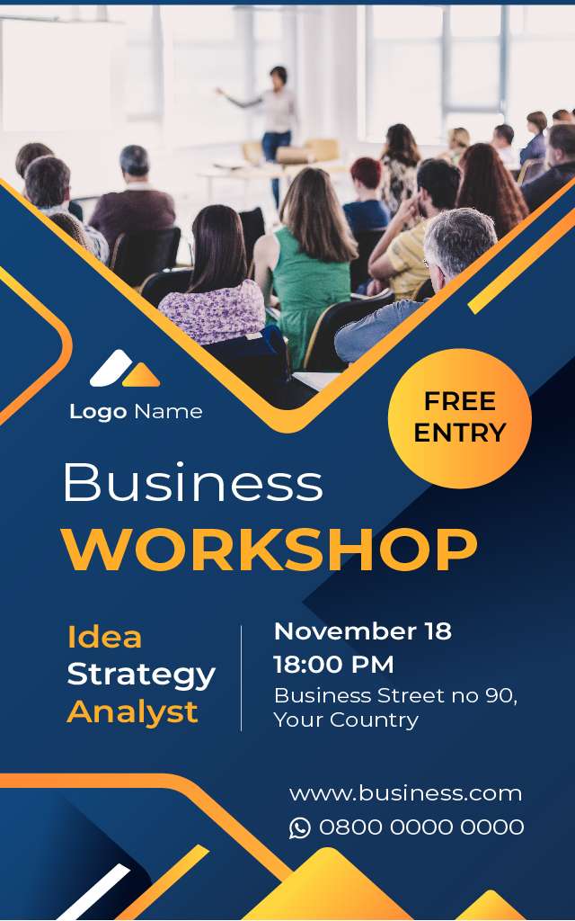 Mini Standing Banner Untuk Seminar Workshop Tema Business - Image 1