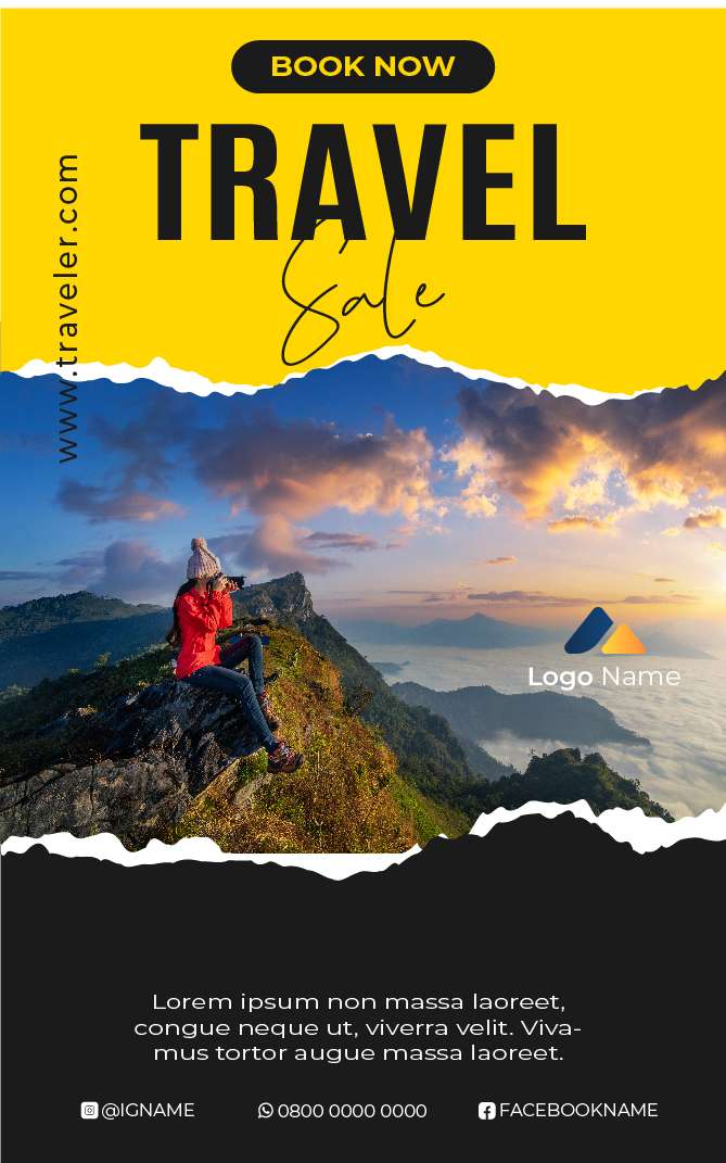 Mini Standing Banner untuk Travel dan Penerbangan - Image 1