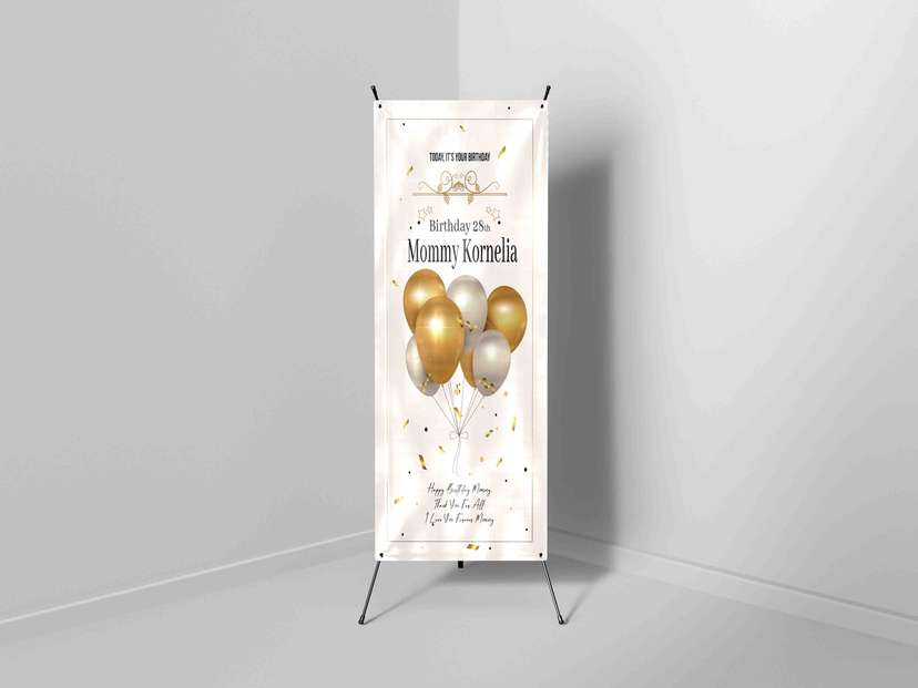 X Banner Celebrating Mommy Birthday - Image 1
