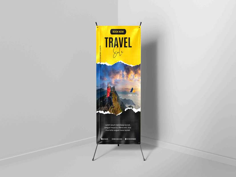 X Banner Travel Untuk Penjualan Sale - Image 1