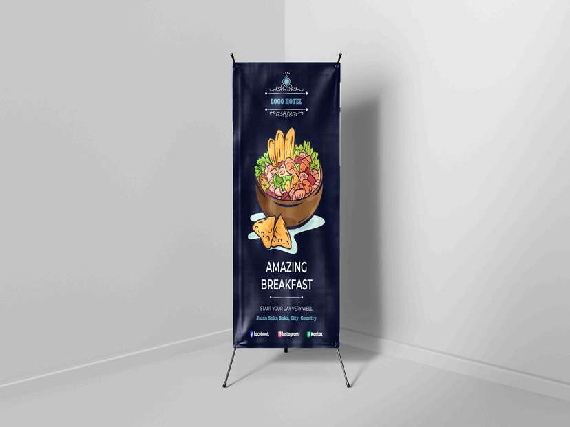 X-Banner Promosi Hotel Amazing Breakfast - Image 1
