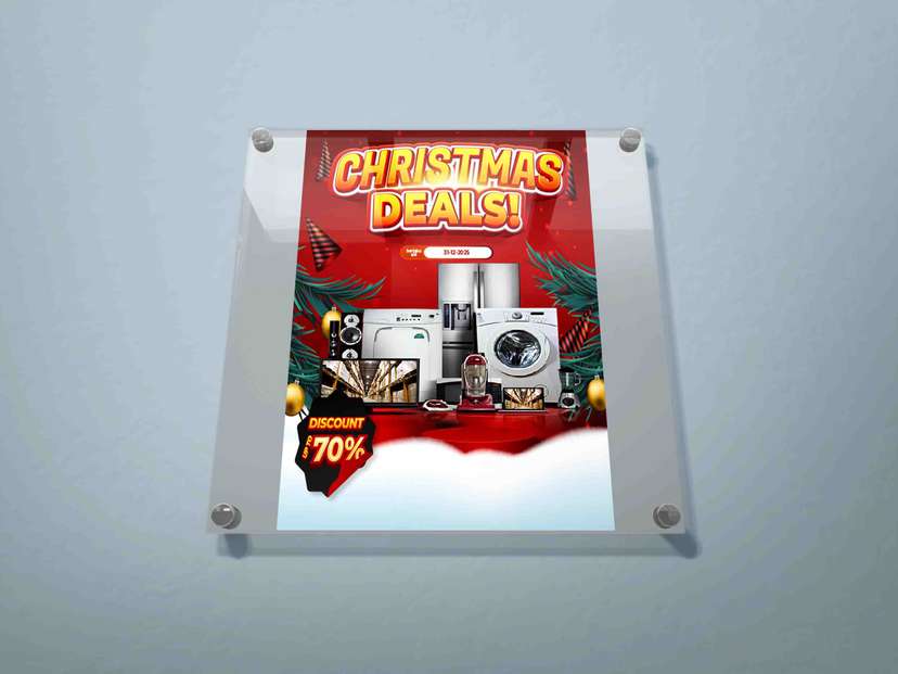 Wall Poster Promosi Christmas Deals Untuk Elektronik - Image 1