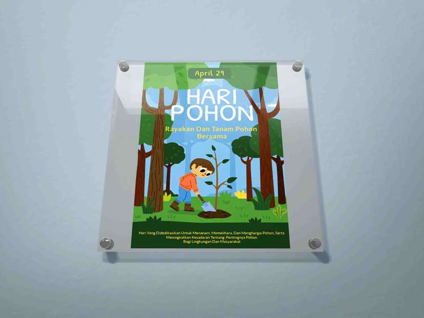 Wall Poster Hari Pohon Untuk Kegiatan Menanam Pohon - Image 1